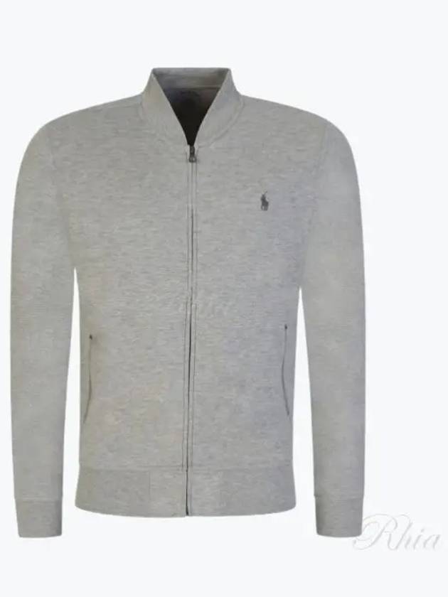 Men's Embroidered Pony Logo Zip-up Jacket Grey - POLO RALPH LAUREN - BALAAN 2