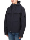 Men's Shell R Lens Wappen Hooded Jacket Navy - CP COMPANY - BALAAN 4