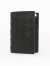 Intrecciato Flap Card Case Black - BOTTEGA VENETA - BALAAN 4