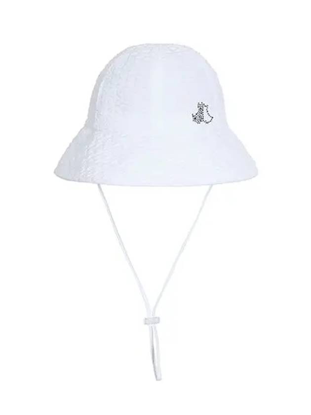 Women s seersucker bucket hat 8624LZSP WHITE - BLACK&WHITE - BALAAN 2