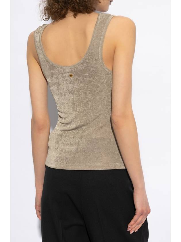 Ami Alexandre Mattiussi Tank Top, Women's, Beige - AMI - BALAAN 4