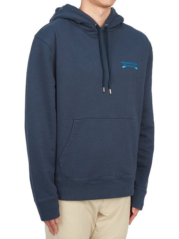 Oars Regular Hoodie Ink Blue - MAISON KITSUNE - BALAAN 4