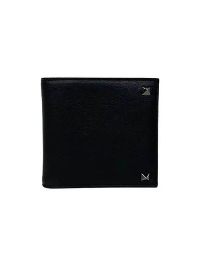 P0577 VH3 0NO Rockstud Half Wallet Black - VALENTINO - BALAAN 2