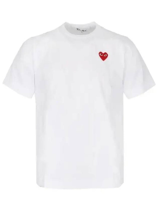 Play Red Heart Waffen Short Sleeve T-Shirt White P1 T108 2 - COMME DES GARCONS - BALAAN 1