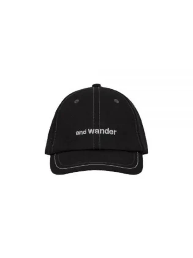 24 Cotton Twill Cap Black 5744986235 010 - AND WANDER - BALAAN 1