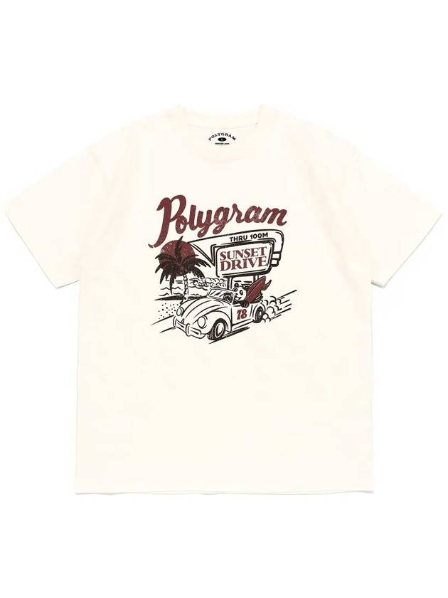 Drive Thru Short Sleeve T Shirt Ivory - POLYGRAM - BALAAN 2