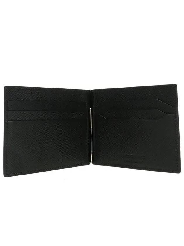 Men's Sartorial 6cc Money Clip Half Half Wallet Black - MONTBLANC - BALAAN 5