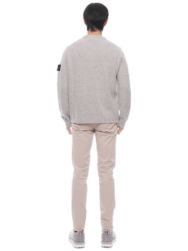 Speckle Crew Neck Knit Top Grey - STONE ISLAND - BALAAN 6