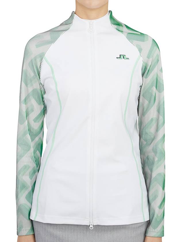 June 3D Sleeve Golf Zip up White GWJS06287 0000 - J.LINDEBERG - BALAAN 2