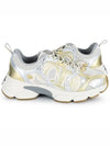 Chrono Mesh Laminated Leather Low Top Sneakers Beige Gold - DIOR - BALAAN 3