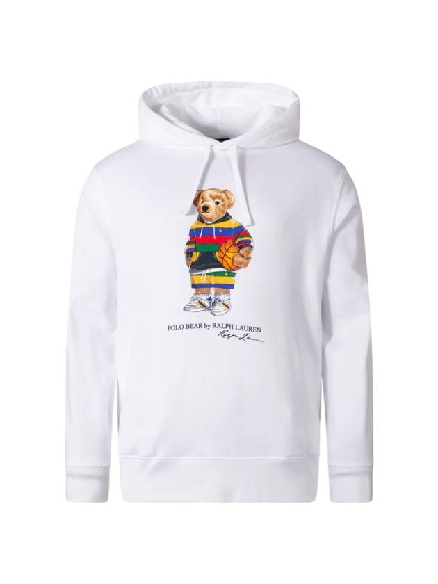 Bear Print Fleece Hood White - POLO RALPH LAUREN - BALAAN 1