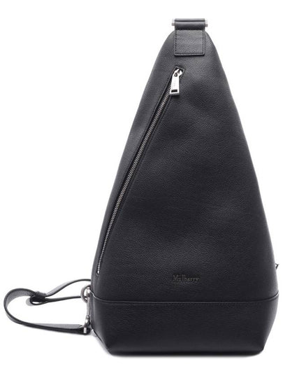 Farringdon Small Pebble Grain Sling Backpack Black - MULBERRY - BALAAN 2