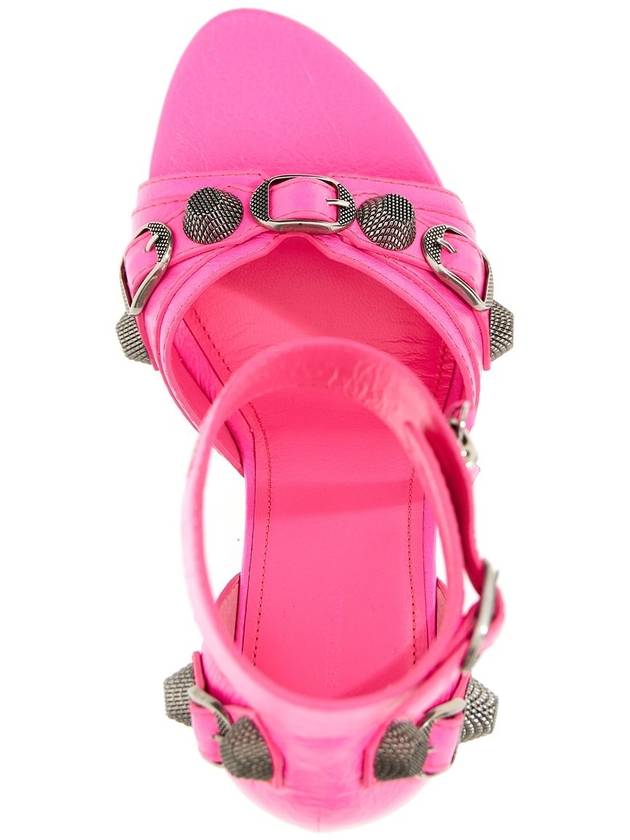 CAGOLE Metal Detail Leather Sandal Heels Pink - BALENCIAGA - BALAAN 7