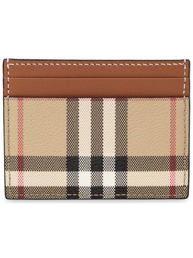 Check Card Wallet Beige - BURBERRY - BALAAN 3