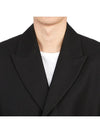 logo buckle wool single coat black - DIOR - BALAAN.