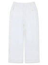 golfwear pin tuck roll-up high waist pants white - ONOFF - BALAAN 3