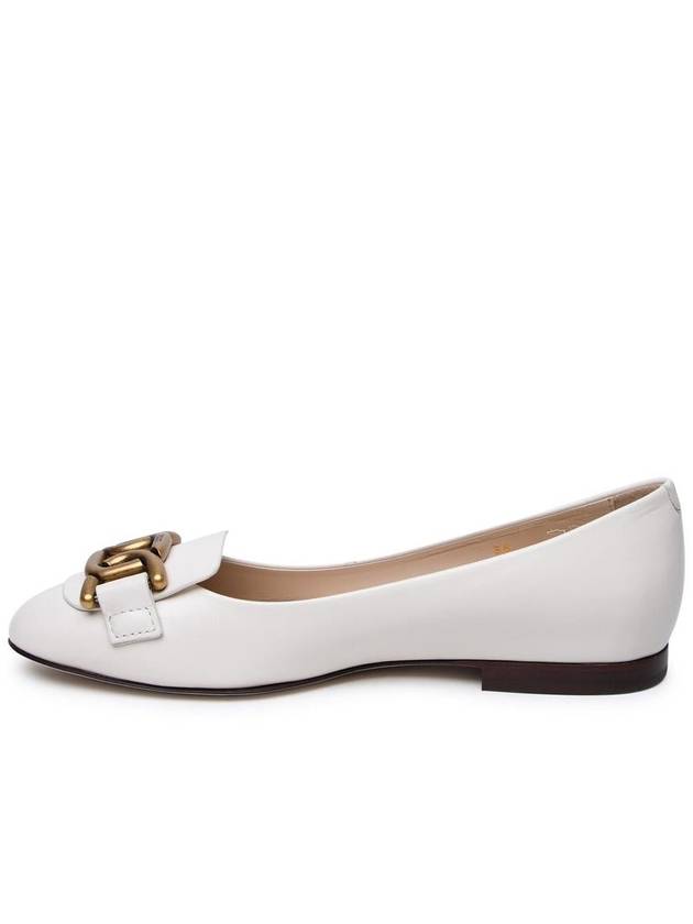 Kate Leather Ballerina White - TOD'S - BALAAN 4