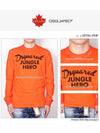 Men's JUNGLE HERO Long Sleeve TShirt 74GC0898 Orange - DSQUARED2 - BALAAN 6