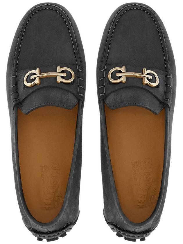 Gancini Driving Shoes Black - SALVATORE FERRAGAMO - BALAAN 3