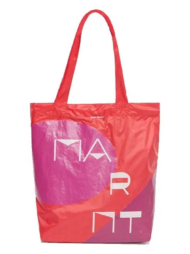 Logo Woom Shopper Tote Bag Red - ISABEL MARANT ETOILE - BALAAN 2