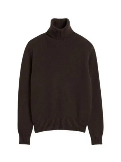 Cashmere Turtleneck Dark Coffee - AMI - BALAAN 2