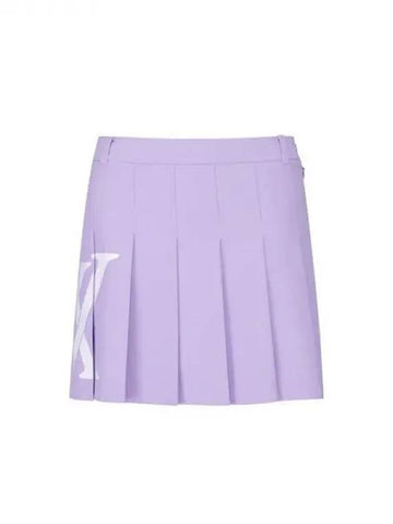 Anew Women s Big Logo Pleated Middle Long Skirt LV Domestic Product GQCY23042597277 - ANEWGOLF - BALAAN 1