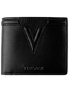 Logo Bifold Leather Half Wallet Black - VERSACE - BALAAN 2