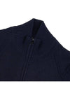 Lens Wappen Lambswool Zip-Up Cardigan Navy - CP COMPANY - BALAAN 8