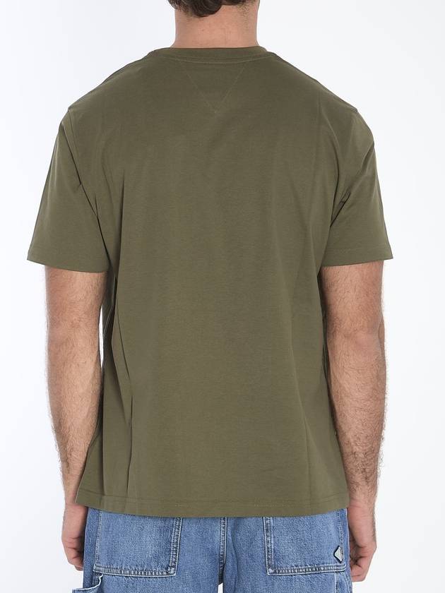 Embroidered Logo Short Sleeve T-Shirt Khaki - BOTTEGA VENETA - BALAAN 5