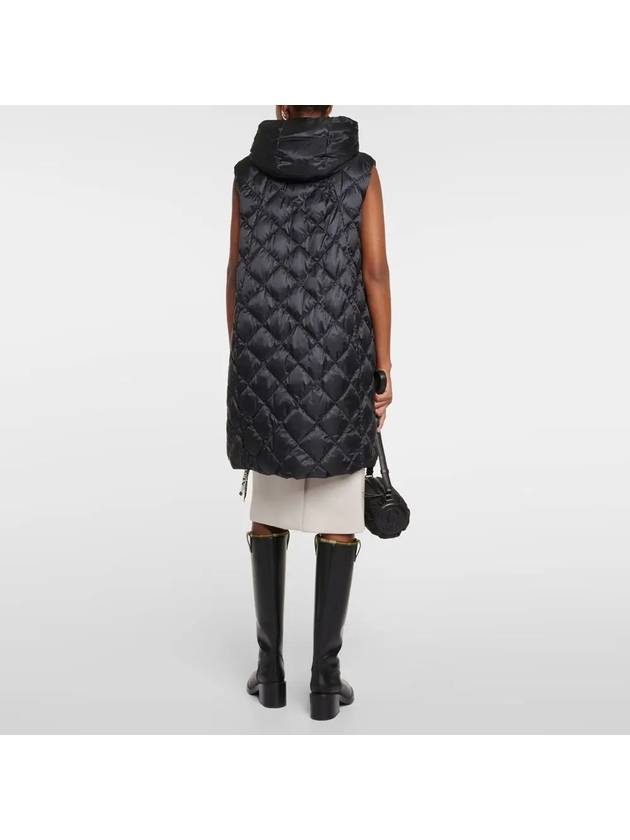 Sisoft Drawstring Hooded Vest Padding Black - MAX MARA - BALAAN 5