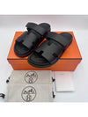 Hermes Chypre H Logo Calfskin Sandals Black - HERMES - BALAAN 2