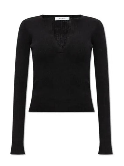 Urlo V-Neck Knit Top Black - MAX MARA - BALAAN 2