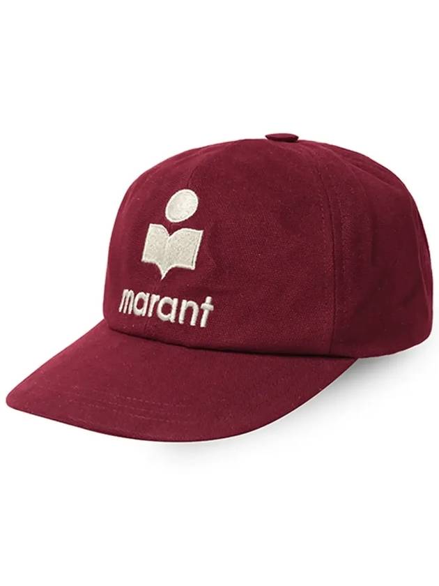 Tyron Logo Cotton Ball Cap Red - ISABEL MARANT - BALAAN 5