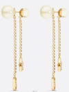 Tribales White Resin Pearl Earrings Gold - DIOR - BALAAN 4