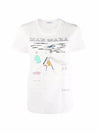 Women's Bambina Printing Short Sleeve T-Shirt White - MAX MARA - BALAAN.