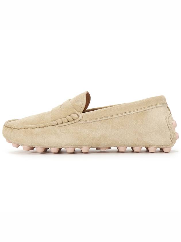 Gommino Bubble Suede Driving Shoes Beige - TOD'S - BALAAN 5