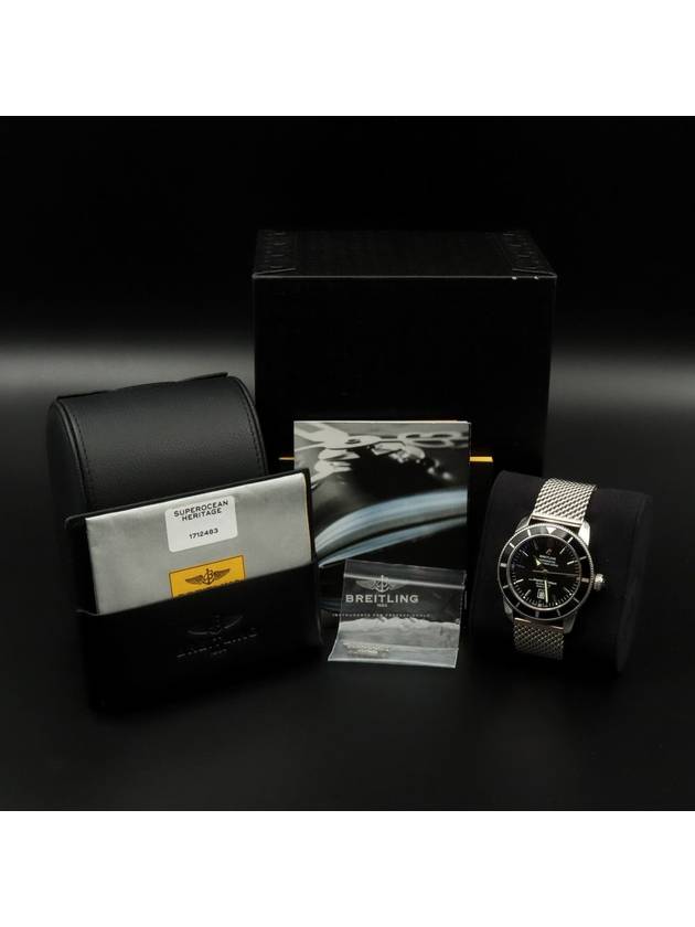 46MM Superocean Heritage Black Dial Automatic Metal Band Men s Watch A1732024 - BREITLING - BALAAN 2