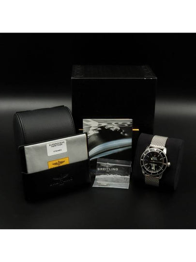 46MM Superocean Heritage Black Dial Automatic Metal Band Men s Watch A1732024 - BREITLING - BALAAN 2