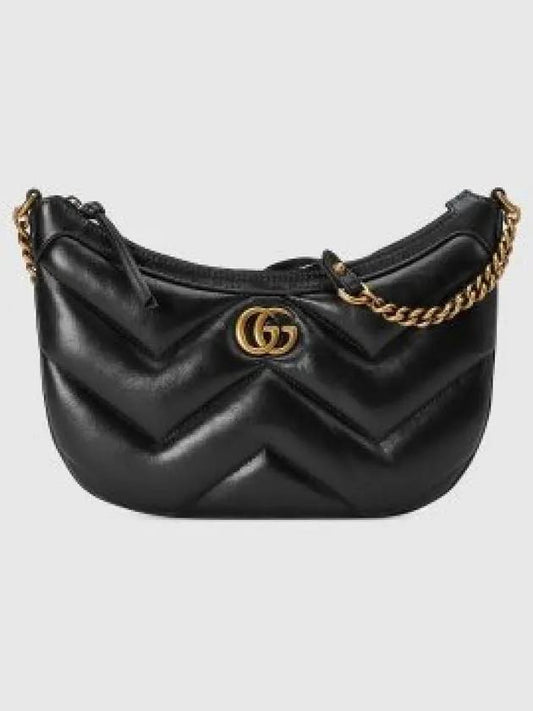 Marmont Small Leather Shoulder Bag Black - GUCCI - BALAAN 2