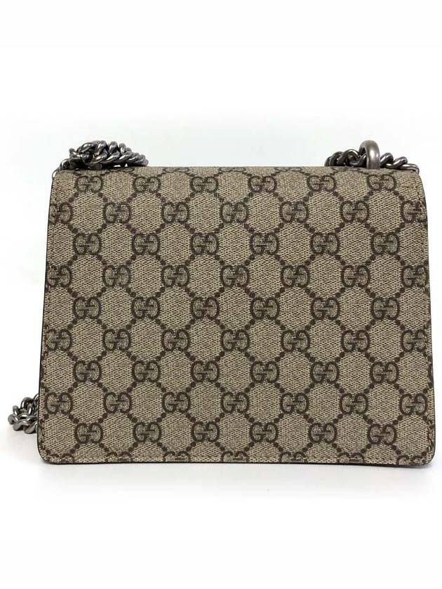 Dionysus GG Supreme Chain Small Canvas Shoulder Bag Beige Red - GUCCI - BALAAN 4