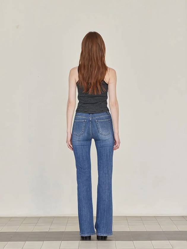 Spandex Bootcut Denim Straight Jeans Deep Blue - LESEIZIEME - BALAAN 6