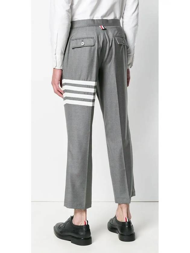 Men's Diagonal Chino Straight Pants Grey - THOM BROWNE - BALAAN.