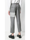 Men's 4 Bar Chino Straight Pants Grey - THOM BROWNE - BALAAN 5