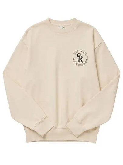 Logo Crew Neck Cotton Sweatshirt Beige - SPORTY & RICH - BALAAN 2