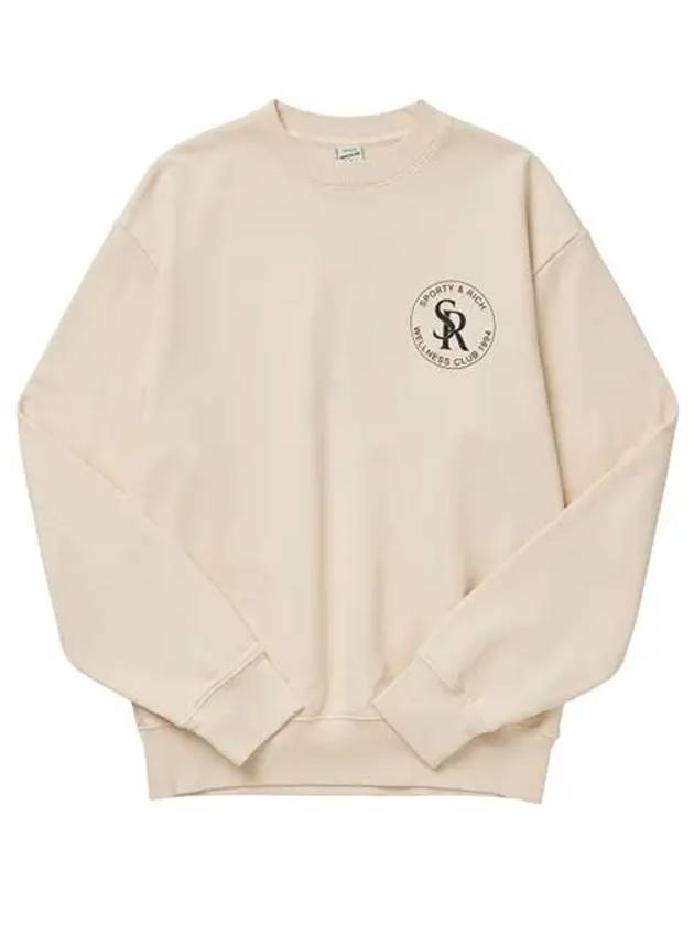 Logo Crew Neck Cotton Sweatshirt Beige - SPORTY & RICH - BALAAN 3