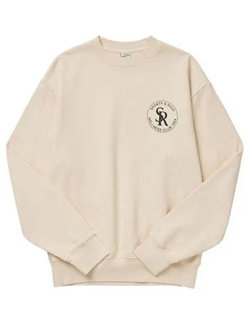 Logo Crew Neck Cotton Sweatshirt Beige - SPORTY & RICH - BALAAN 1