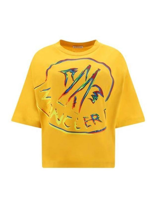 logo short sleeve t-shirt yellow - MONCLER - BALAAN 1