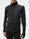 Delano Hybrid Mid Layer Padded Jacket Black White - J.LINDEBERG - BALAAN 4