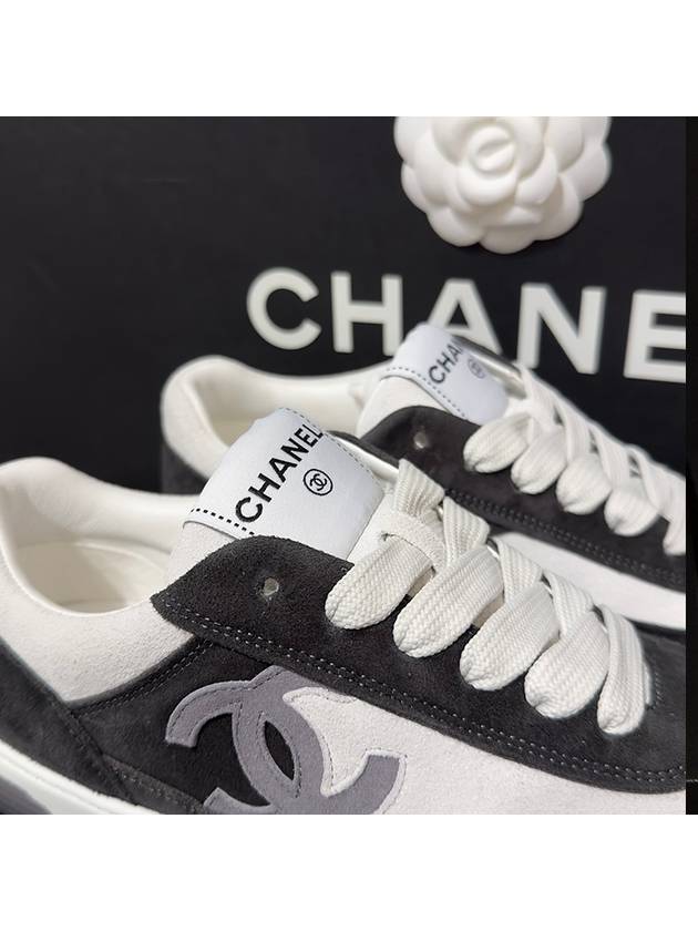 Women's CC Logo Jenny Tennis Sneakers Black White - CHANEL - BALAAN 6