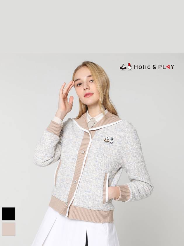 Women s Tweed Cerakara Full Open Sweater HD3WCD004 - HOLIC&PLAY - BALAAN 2